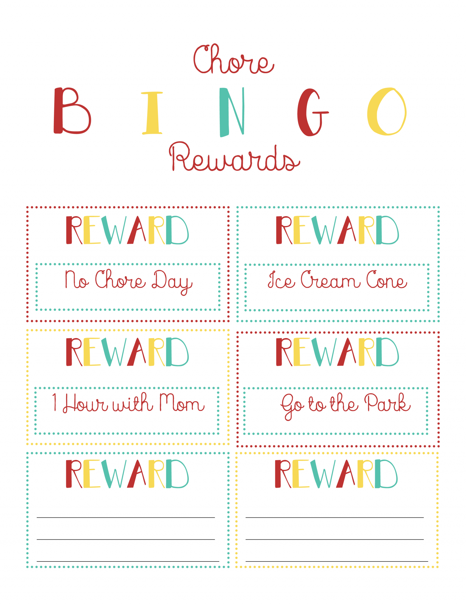 Make Chores Fun with Chore Card Bingo