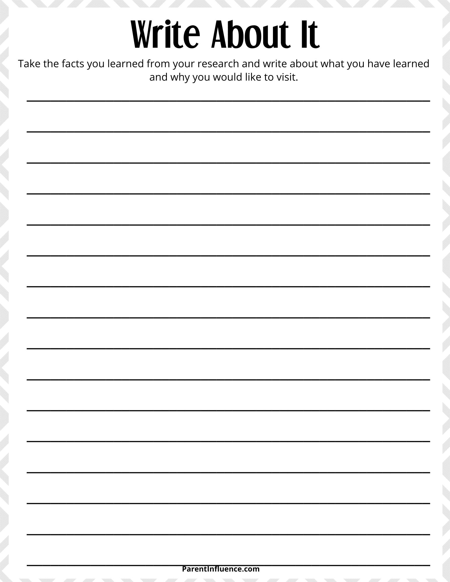 Free Printable for Countries Homeschool Study