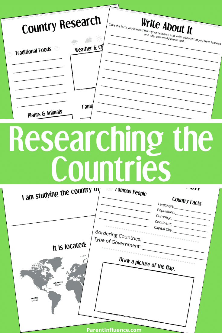 Free Printable Country Research Worksheet