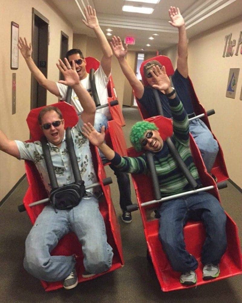 Halloween costume- roller coaster riders!